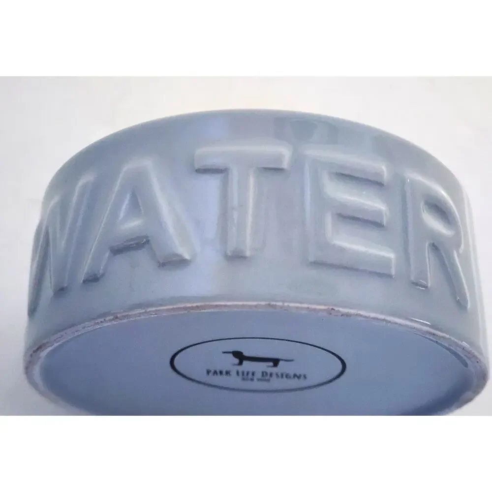 Pet Dish-Water-Park Life Designs-Gray-Holds 1 Cup Fluid-Embossed 